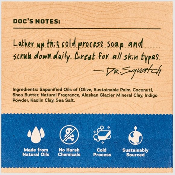 DR. SQUATCH Men's All Natural Bar Soap - Fresh Falls - 5oz - Picture 2 of 5